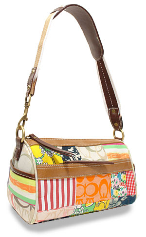   bidding on a brand new comparedto Coach Patchwork Barrel Handbag