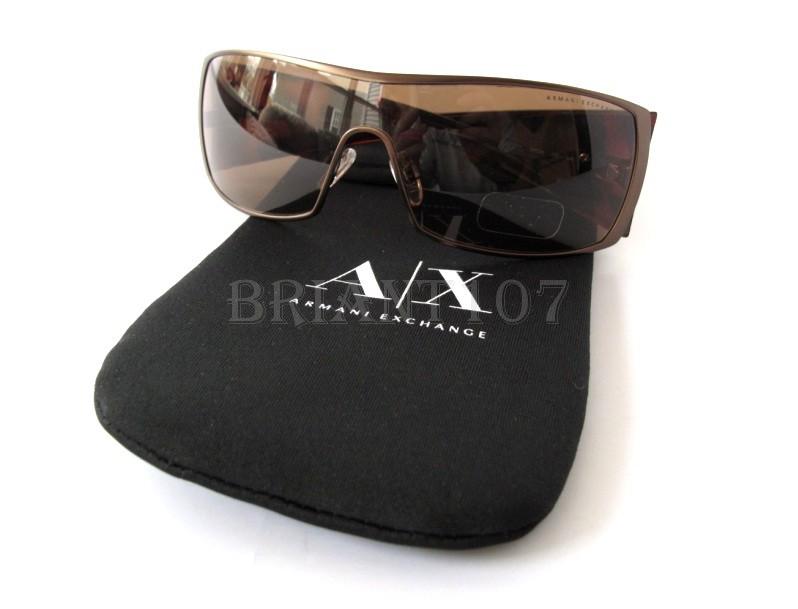 Armani Exchange Mens Sunglasses AX009 s Copper Brown Pouch $90